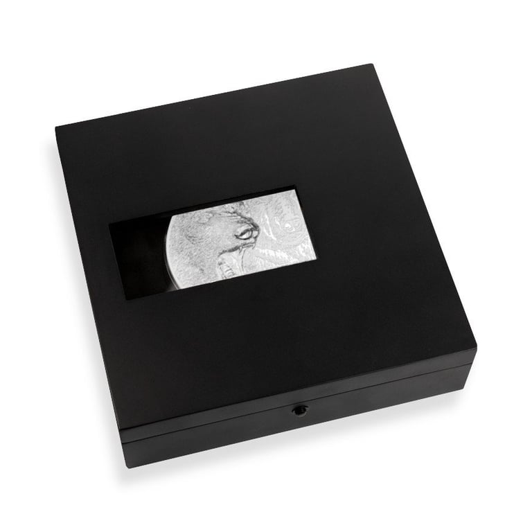 Silver King of the North - Polar Bear 1000 g PF - Ultra High Relief in the original coin case