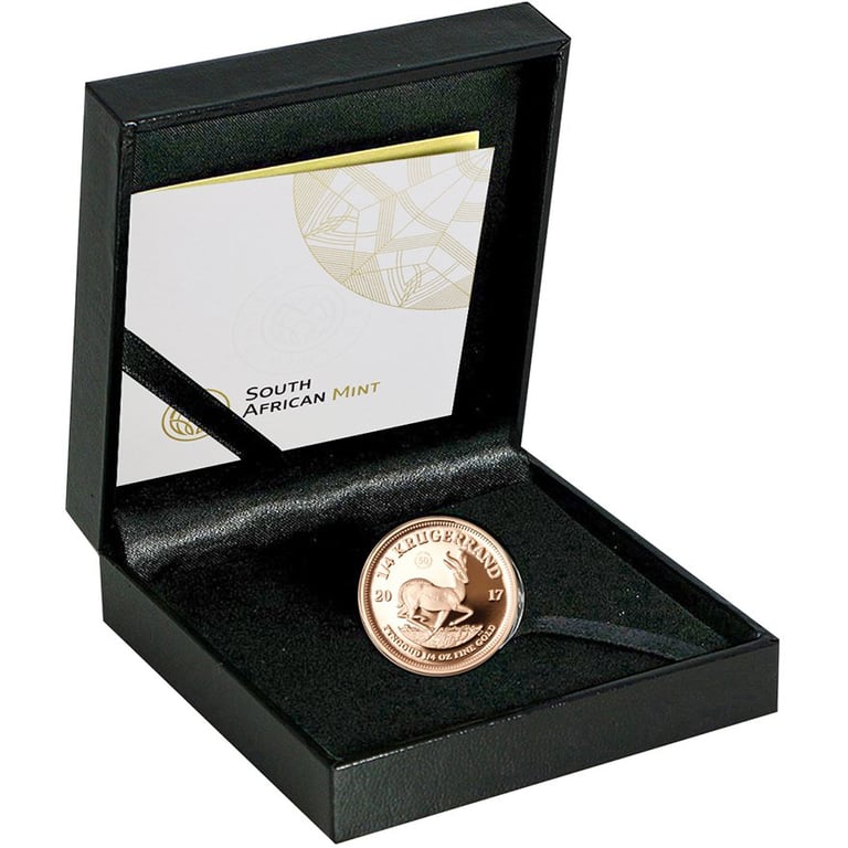 Gold Krugerrand 1/2 oz PF - 2018 in the original coin case