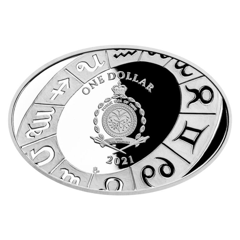 Back of the Silver Zodiac - Leo 1 oz PF