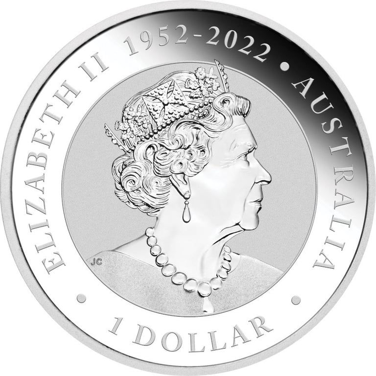 Back of the Silver Emu 1 oz - 2023