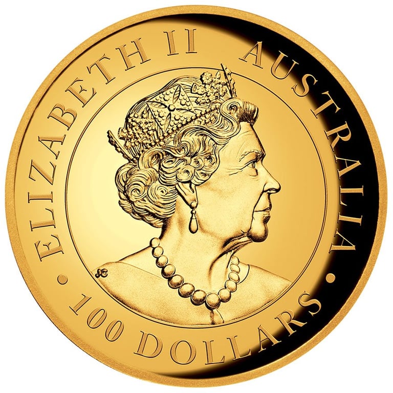 Back of the Gold Wedge Tailed Eagle 2019 - 1 oz PF High Relief