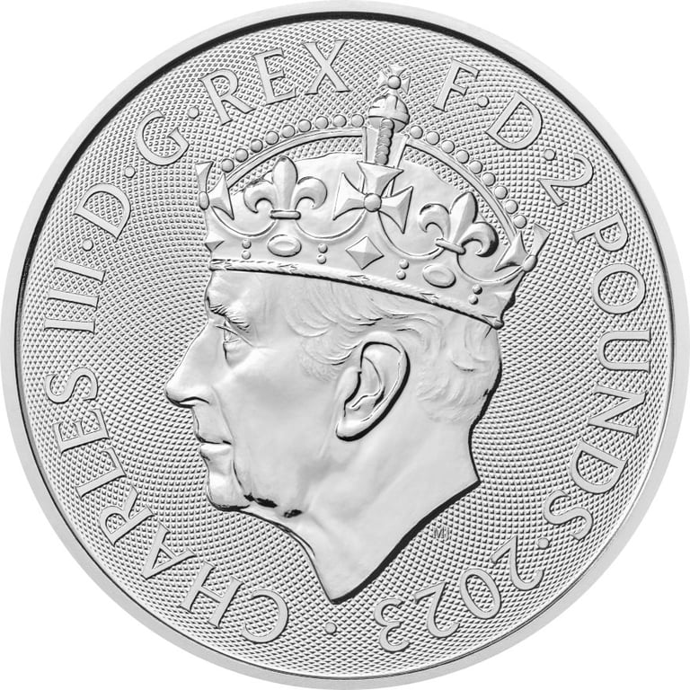 Back of the Silver King Charles III - Coronation 1 oz - The Royal Mint 2023