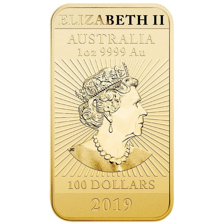 Back of the Gold Dragon Rectangle 1 oz - 2019