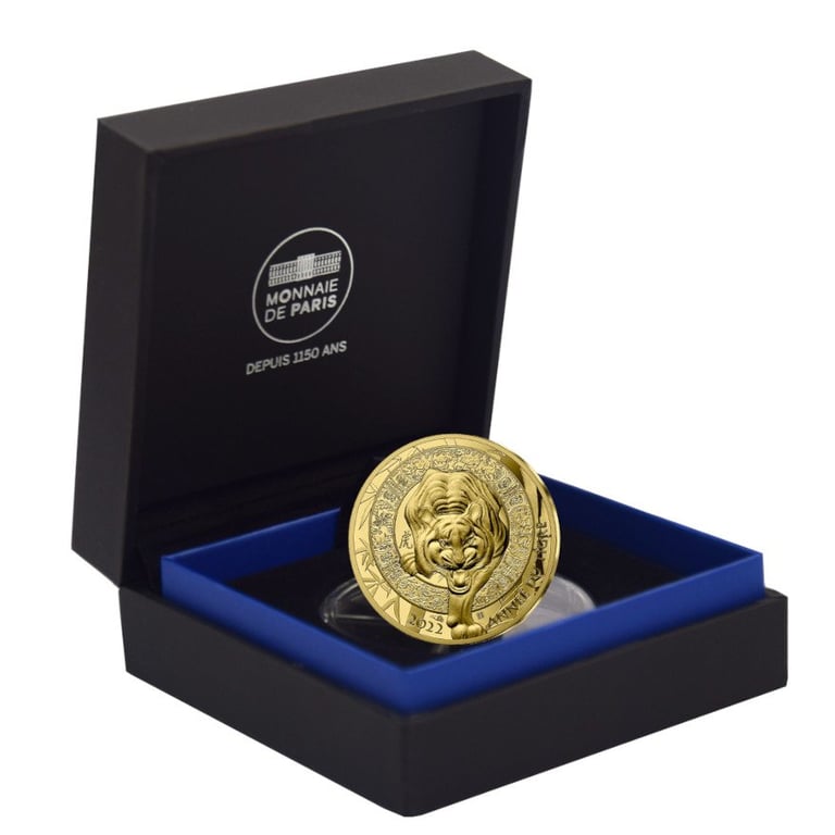 Gold Lunar Jahr des Tigers 1/4 oz PP - Monnaie de Paris in the original coin case