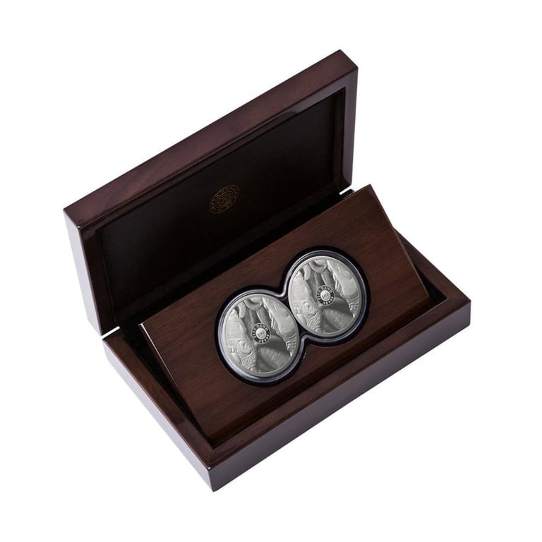 Silver Rhino Big Five Series II - 2 x 1 oz PP Set Double Capsule in the original coin case