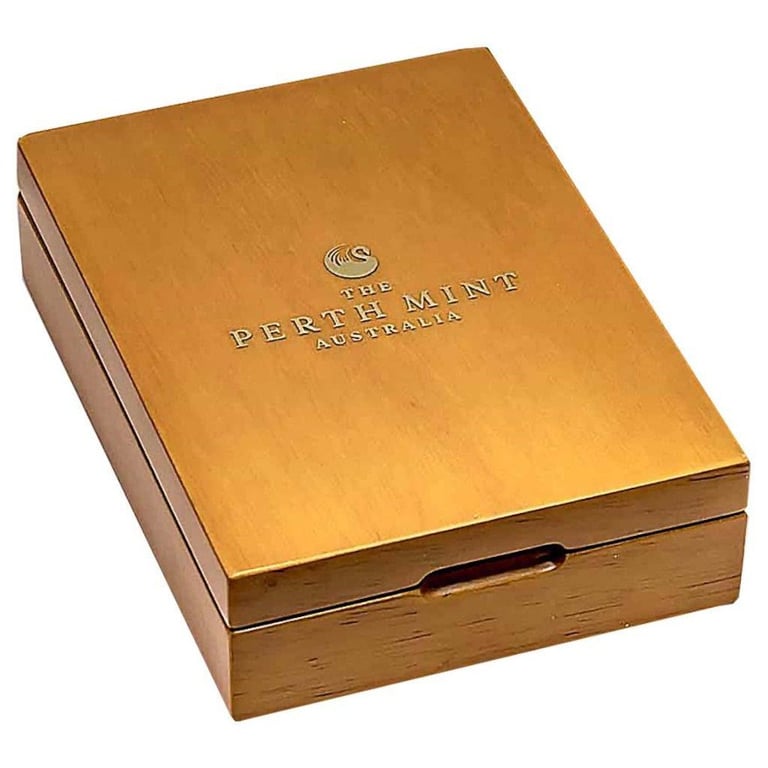 Original coin case of the  Gold Dragon - Chinese Mythical Creatures - 1 oz PF 2021