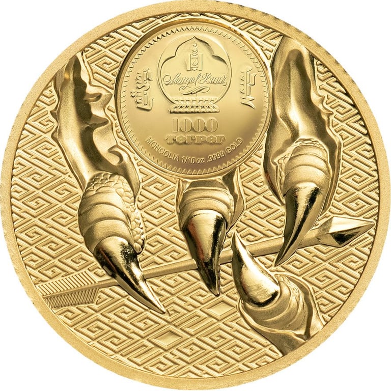 Back of the Gold Majestic Eagle 1/10 oz PF - High Relief 2020