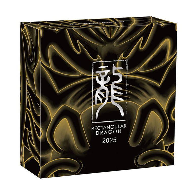 Gold Dragon Rectangle 1 oz Proof - 2025 in the original box