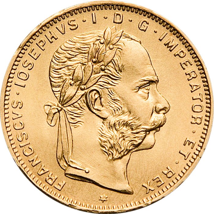 Front of the Gold 8 Gulden