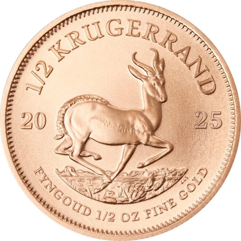 Back of the Gold Krugerrand 1/2 oz - 2025
