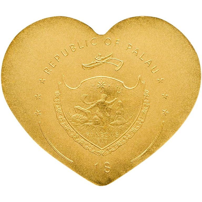 Back of the Gold Heart 0.5 g