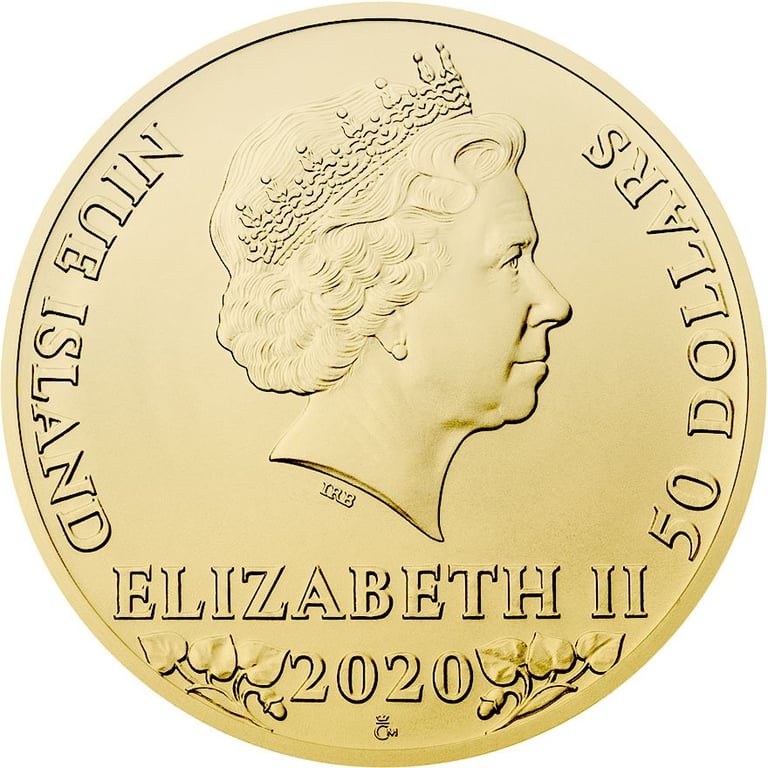 Back of the Gold Czech Lion 1 oz - 2020