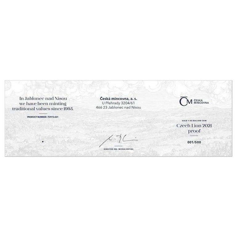 Certificate of authenticity