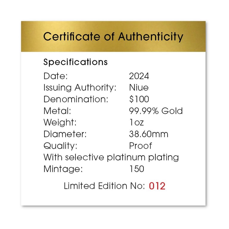Certificate of authenticity