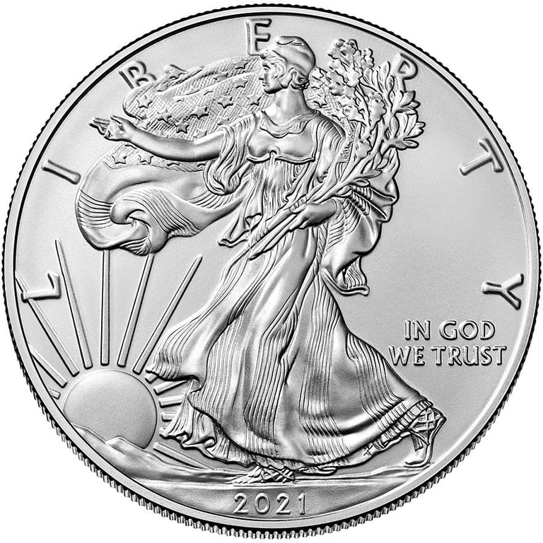 Front of the Silver American Eagle 1 oz