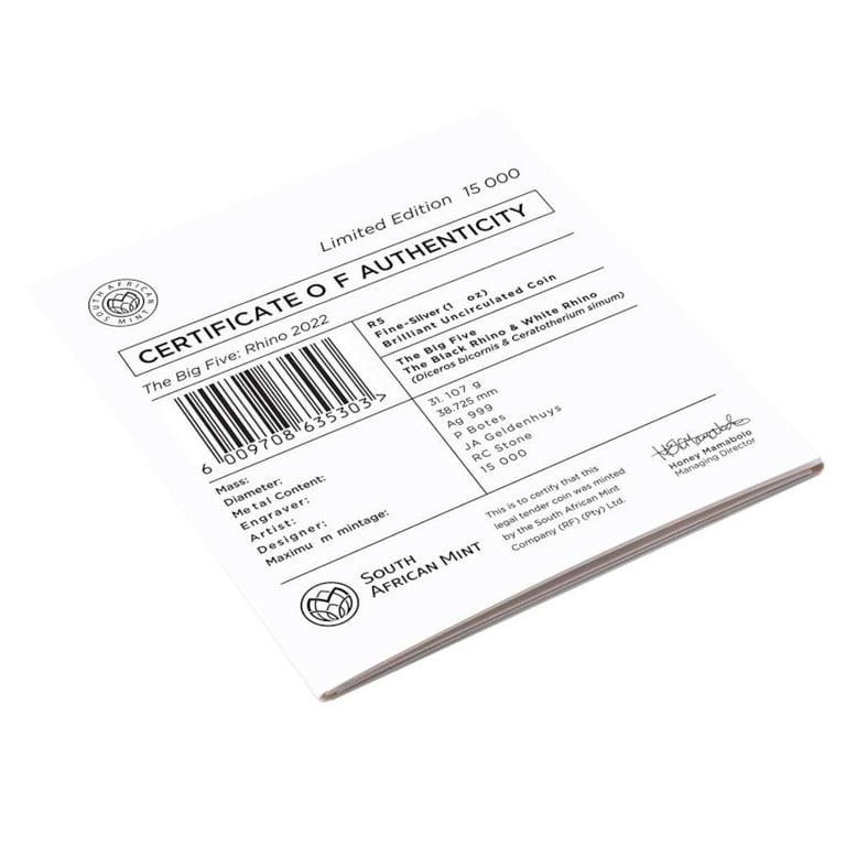 Certificate of authenticity