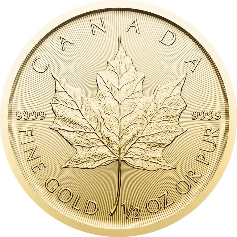 Front of Gold Maple Leaf 1/2 oz - 2026