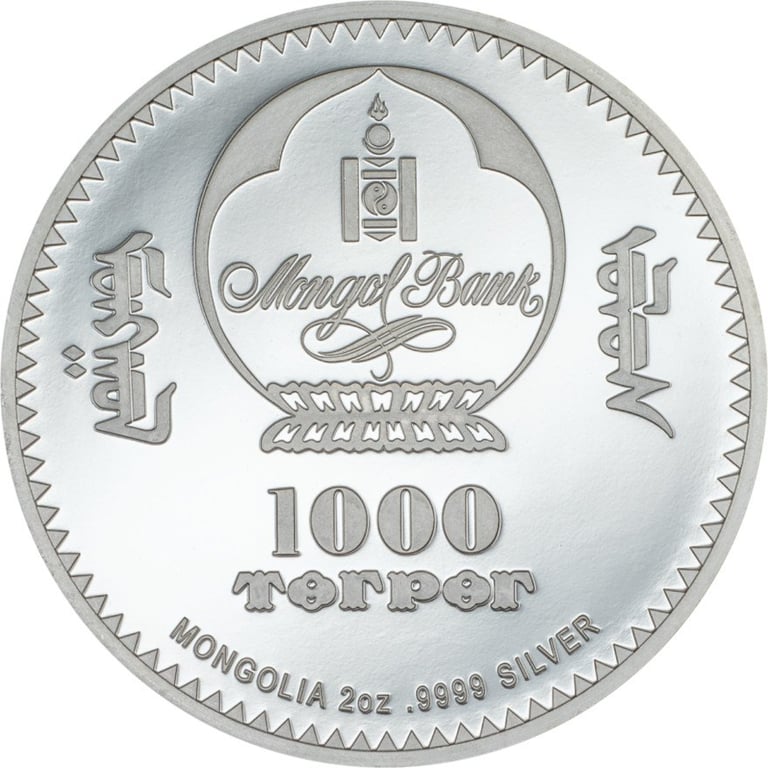 Back of the Silver Fabergé - Imperial Coronation Egg 2 oz PF - High Relief 2024
