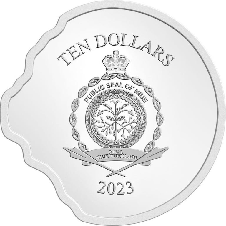 Back of the Silver STAR WARS Death Star II - 3 oz PF - 2023