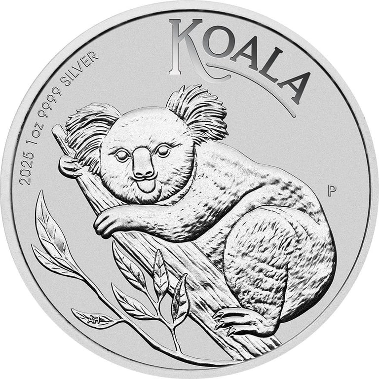 Front of the Silver Koala 1 oz - 2025