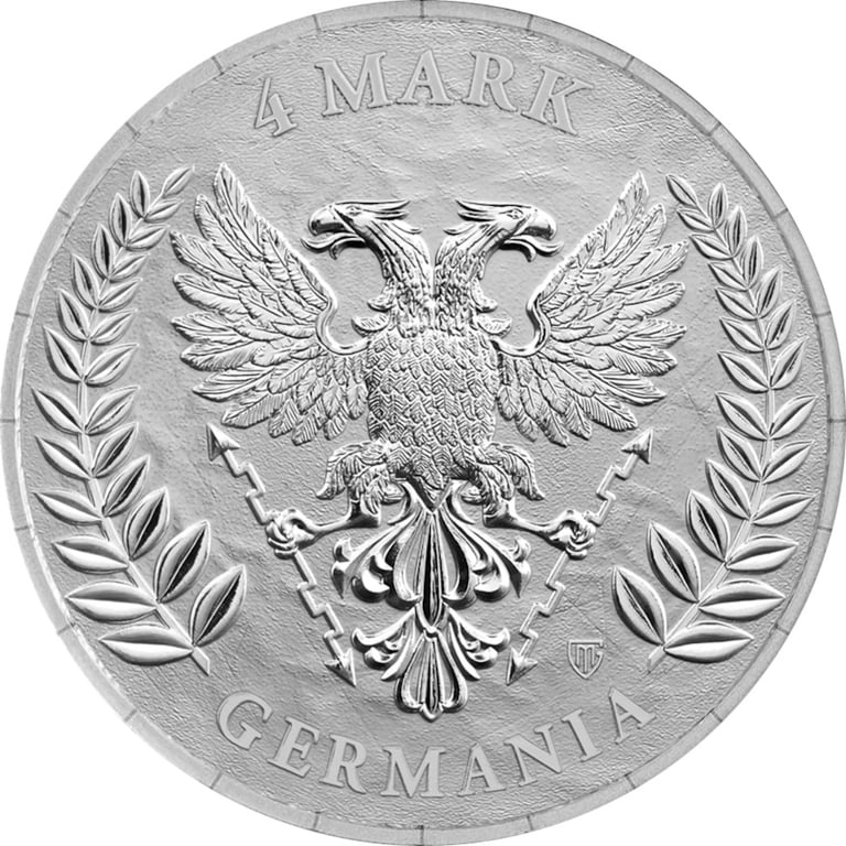Back of Silver Germania 1/2 oz - 2026