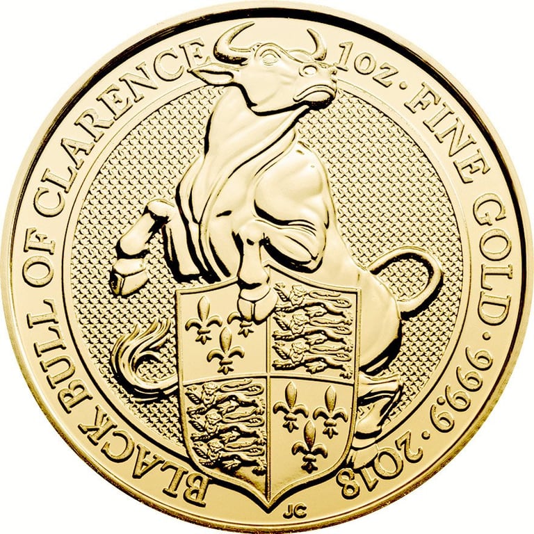Front of the Gold The Queen's Beasts 1 oz - Black Bull of Clarence