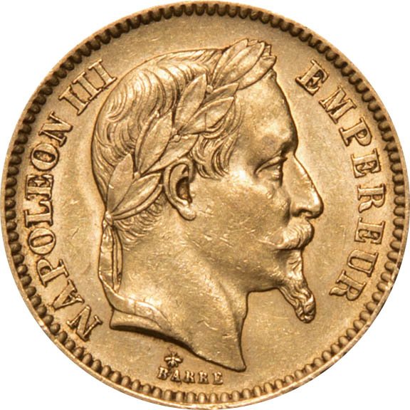 Front of the Gold 20 Francs
