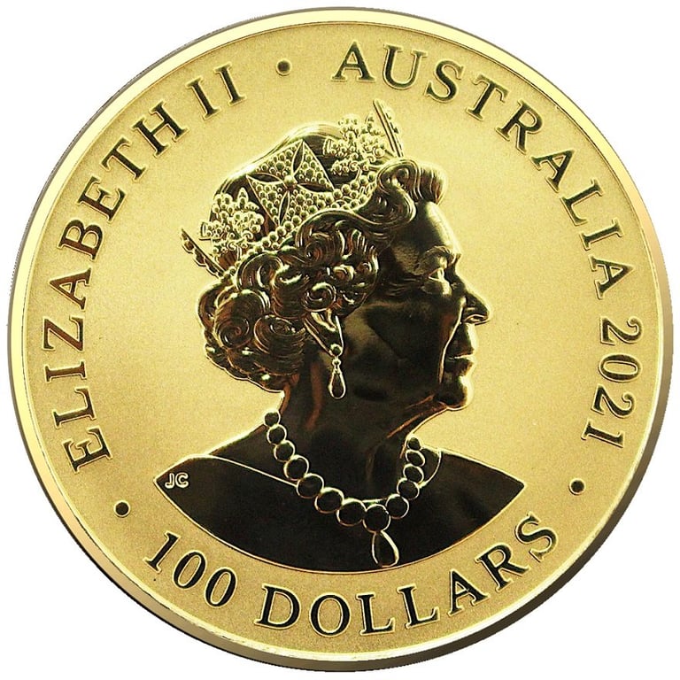 Back of the Gold Australia´s Most Dangerous  - Great White Shark 1 oz - 2021