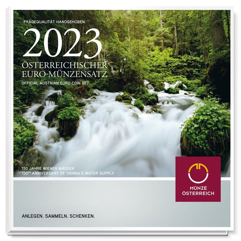 Front of the Copper Euro-Coin-Set SU AUT - 2023
