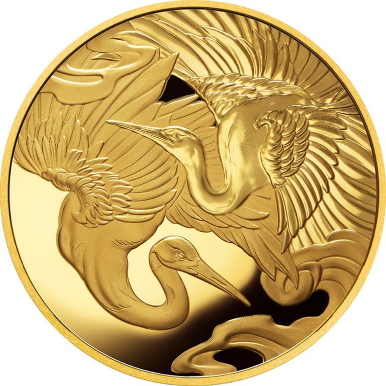 Front of the Gold Cranes 1 oz PF - 2025