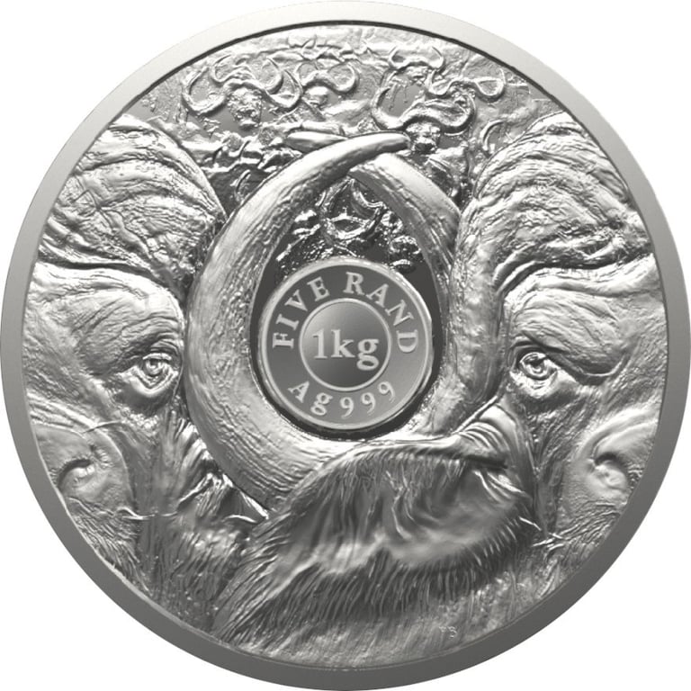 Back of the Silver Buffalo 1000 g - Big Five Series II - 2023