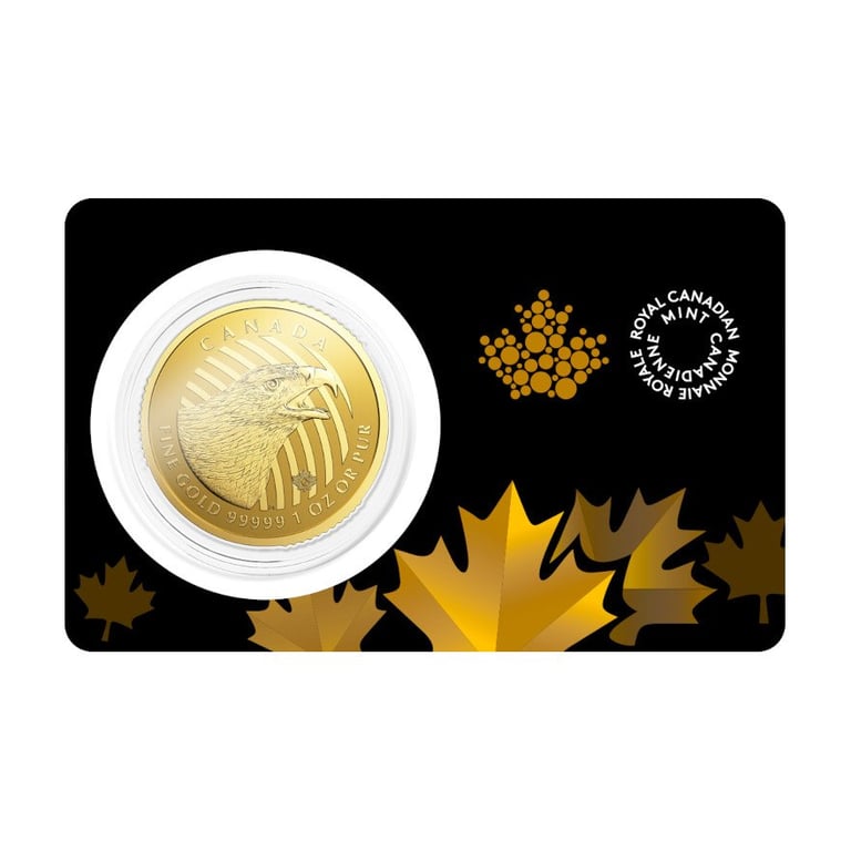 Gold Adler 1/1 - Call of the Wild Series 2018 in the original coin case