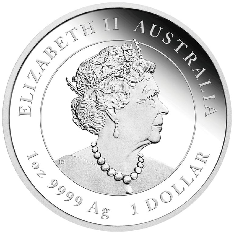 Back of the Silver Lunar III 1 oz Mouse PF - Perth Mint 2020