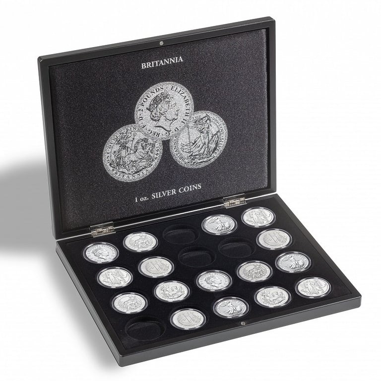 Coin case for 20 x encapsulated Silver Britannia 1 oz