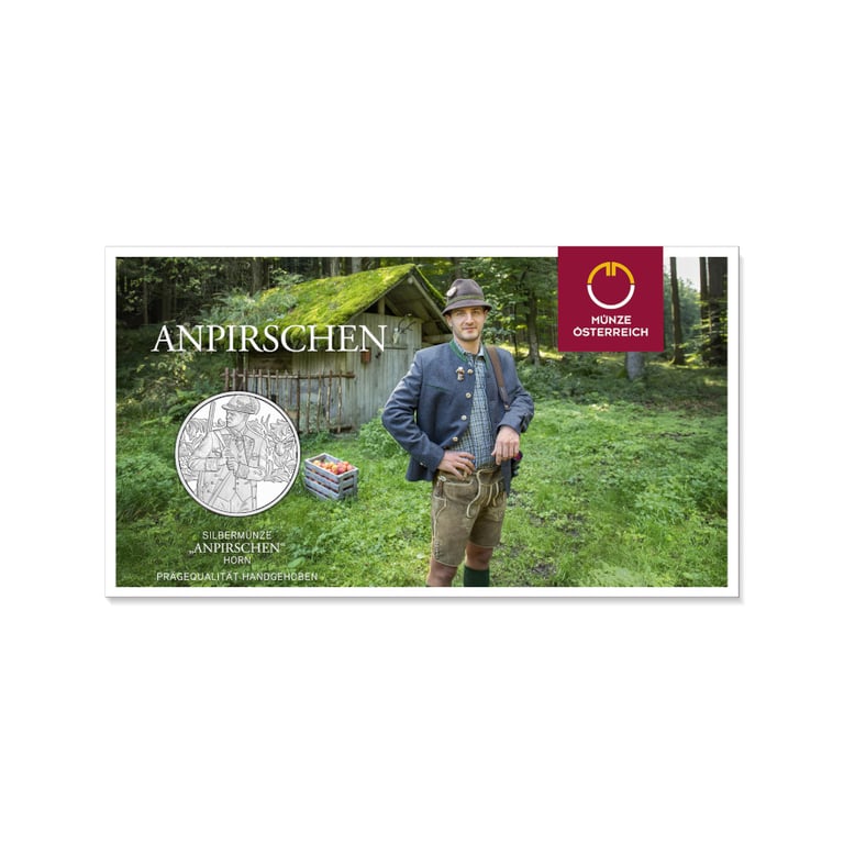 Blister of Silver "Anpirschen" – Horn 10 EUR AUT - 2026