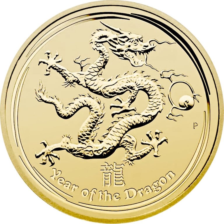 Front of the Gold Lunar l-ll 2 oz 