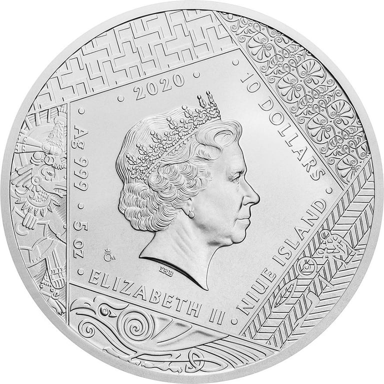 Back of the Silver 5 oz Ancient Gods - Zeus 2020