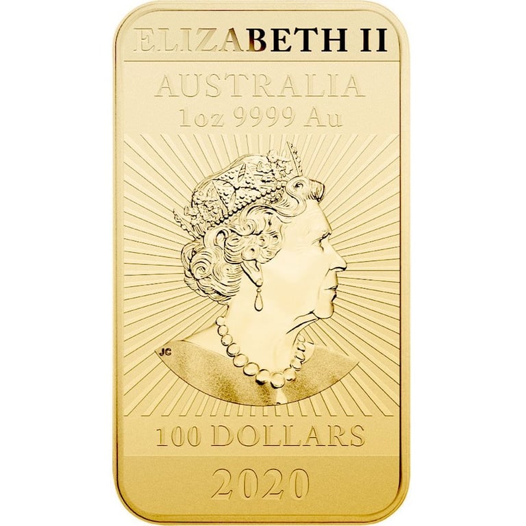 Back of the Gold Dragon Rectangle 1 oz - 2020