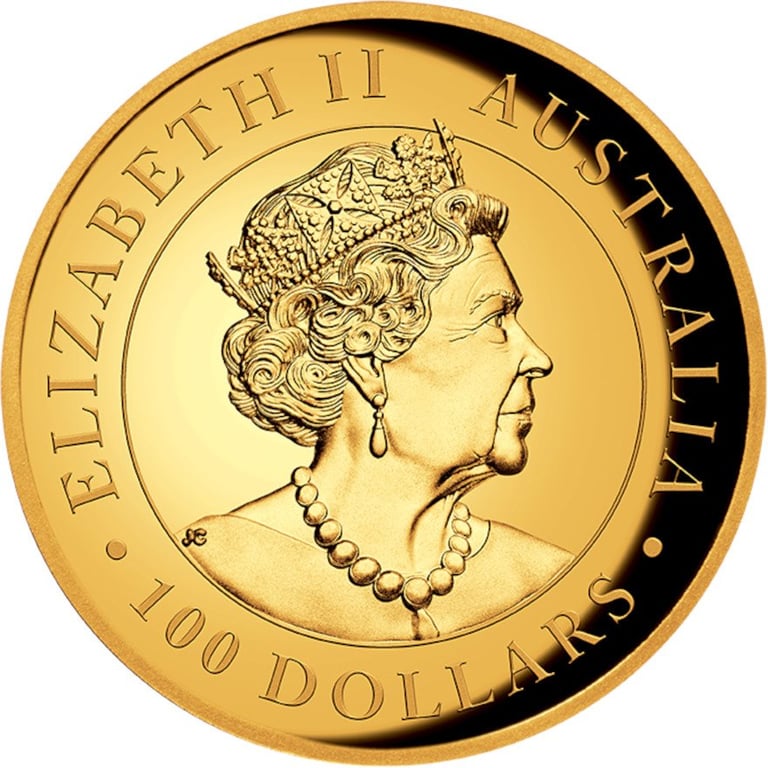 Back of the Gold Koala 1 oz PF - High Relief 2022