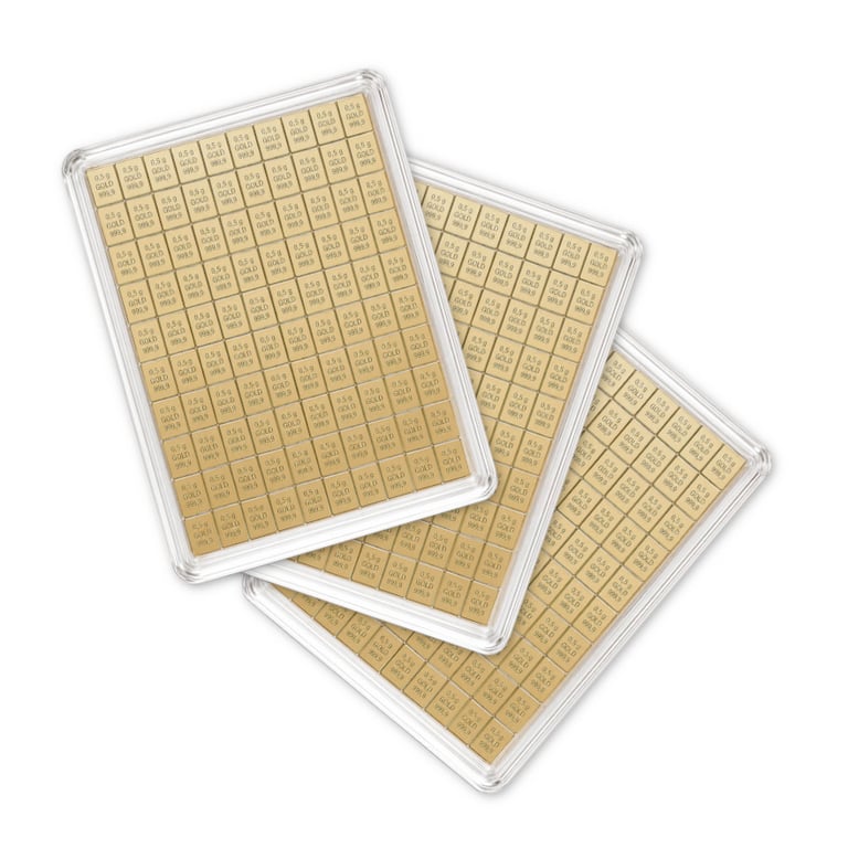 Front of Gold CombiBar® 100 x 0.5 g – Various Manufacturers