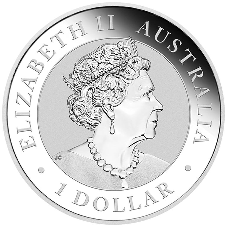 Back of the Silver Australian Nugget 1 oz - Golden Eagle 2021