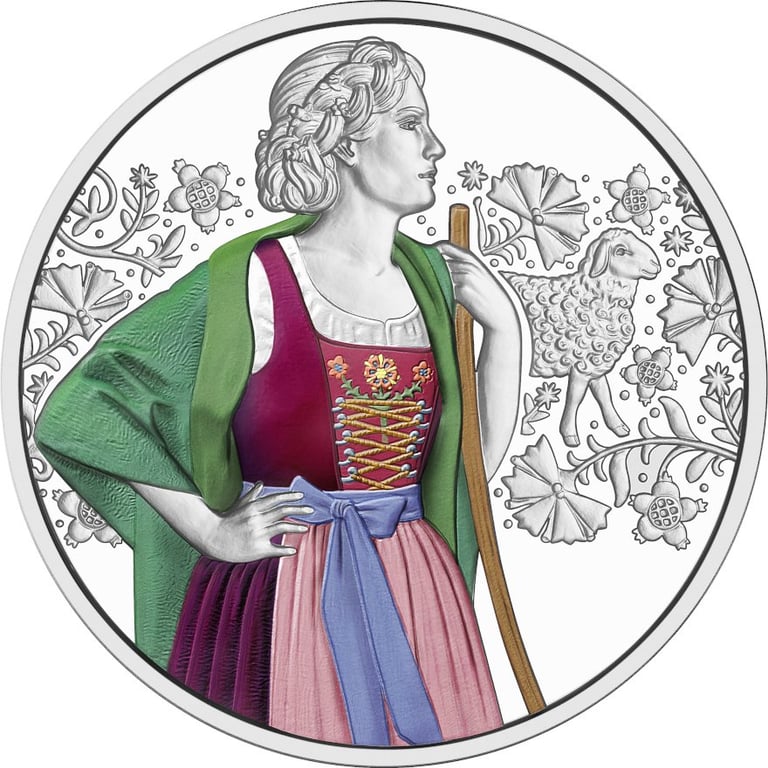 Front of Silver ""Aufjuchazn - Loden"" 2026 Proof