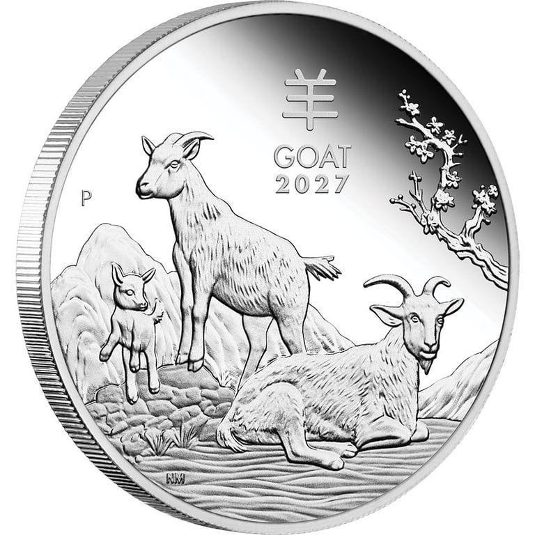 Side view of Silver Lunar III - Goat 2027