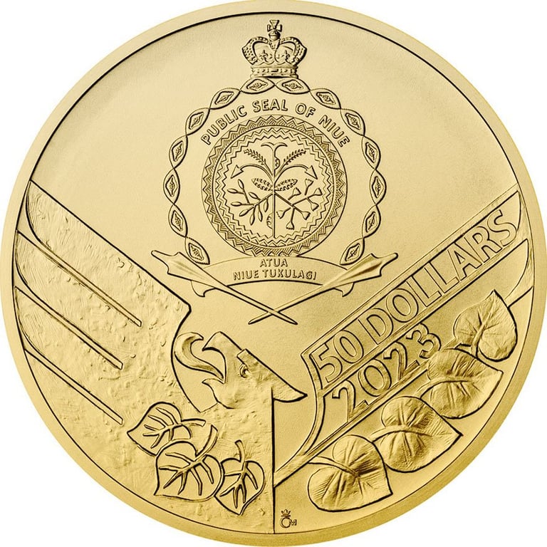 Back of the Gold Czech Lion 1 oz - 2023
