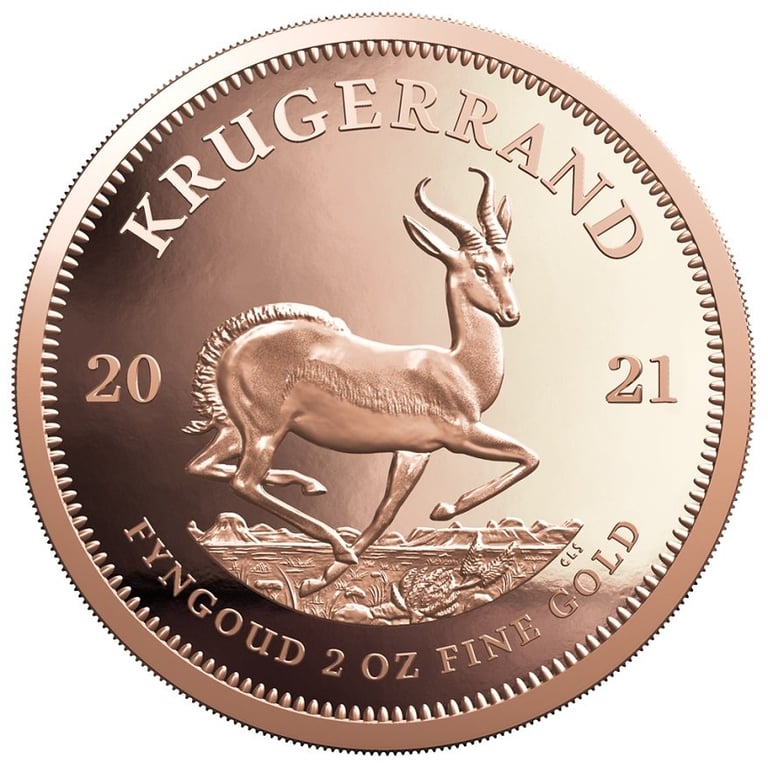 Front of the Gold Krugerrand 2 oz PF - 2021