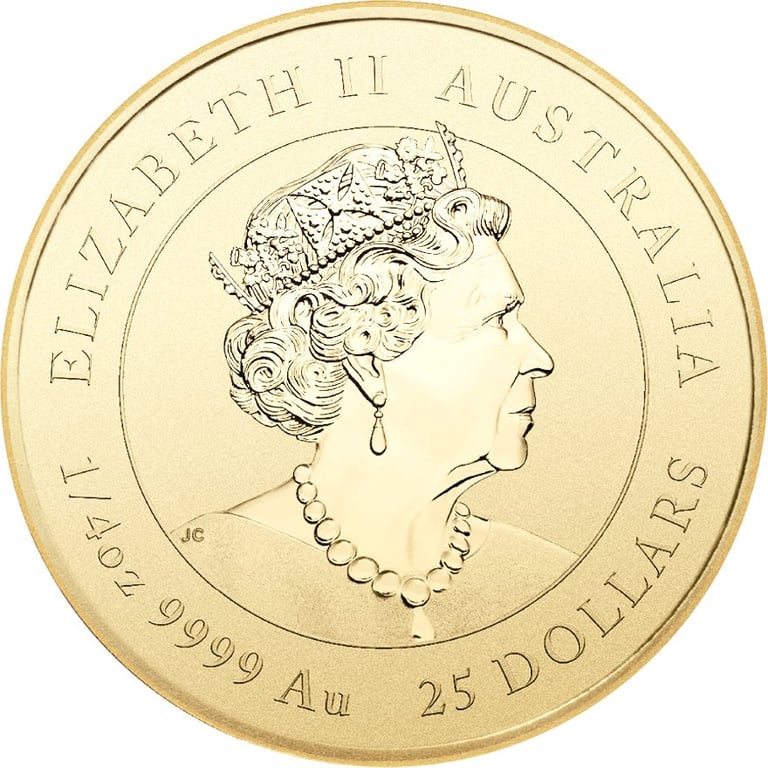 Back of the Gold Lunar III 1/4 oz - Ox 2021