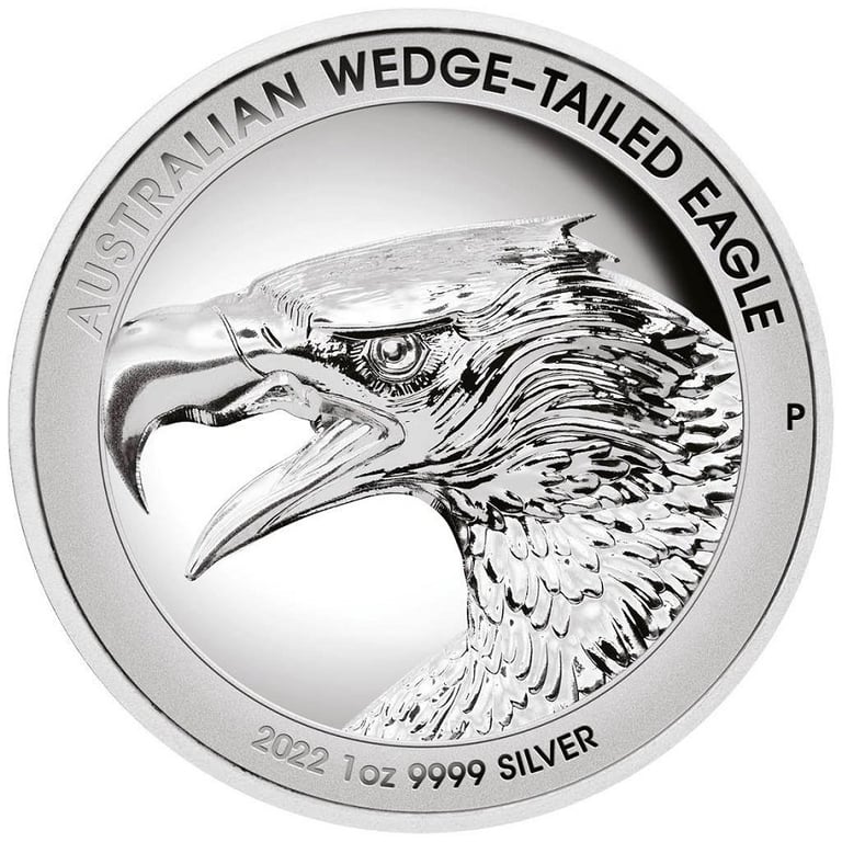 Front of the Silver Wedge Tailed Eagle 1 oz PF - High Relief 2022