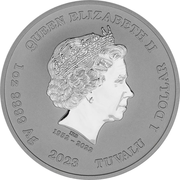 Back of the Silver Rim Ottifant 1 oz - Perth Mint 2023