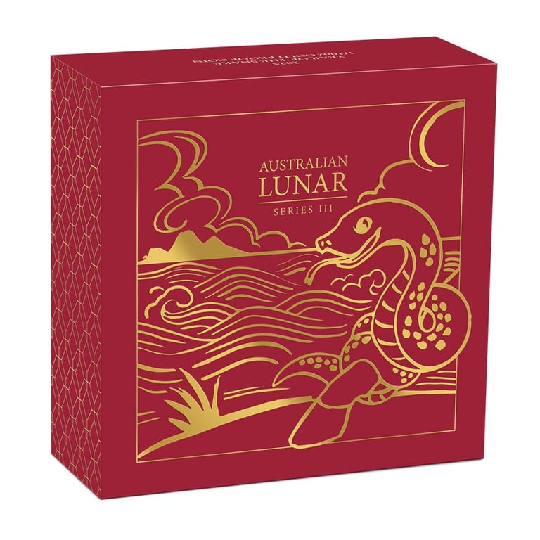 Original coin case of the Gold Lunar III Snake 1/10 oz PF - 2025