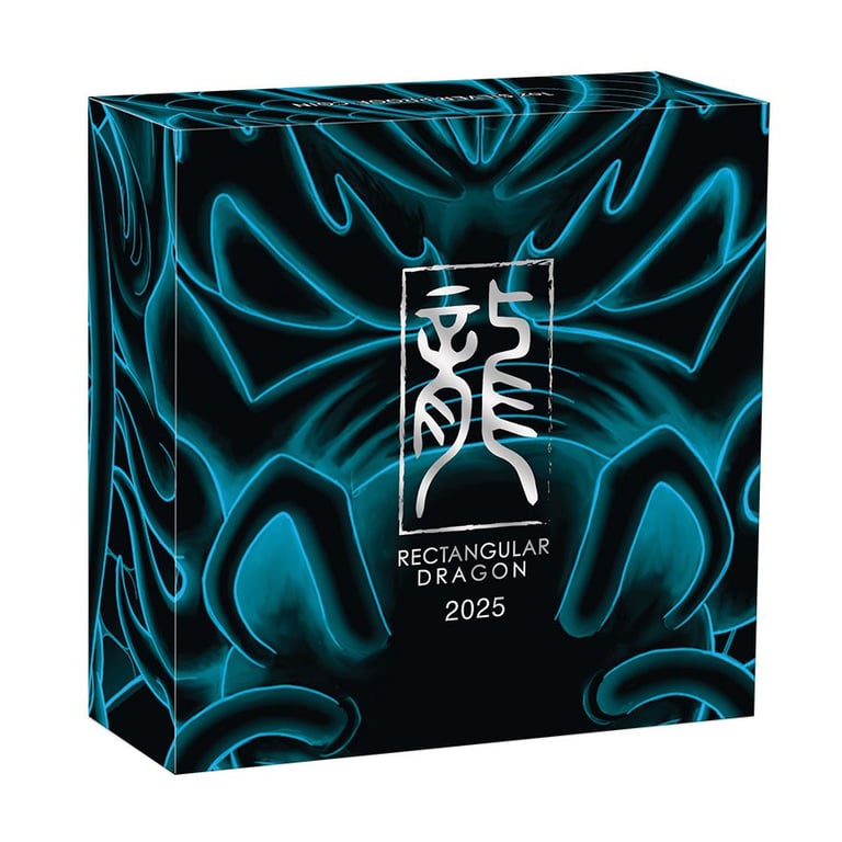 Silver Dragon Rectangle 1 oz Proof - 2025 in shipper